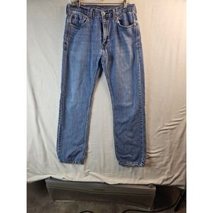 Levis 501 Mens Blue Denim Jeans Straight Leg Button Fly Medium Wash 32x32